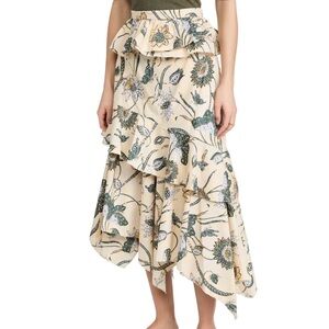 Ulla Johnson Ivette Lemonbalm Tiered Handkerchief Skirt